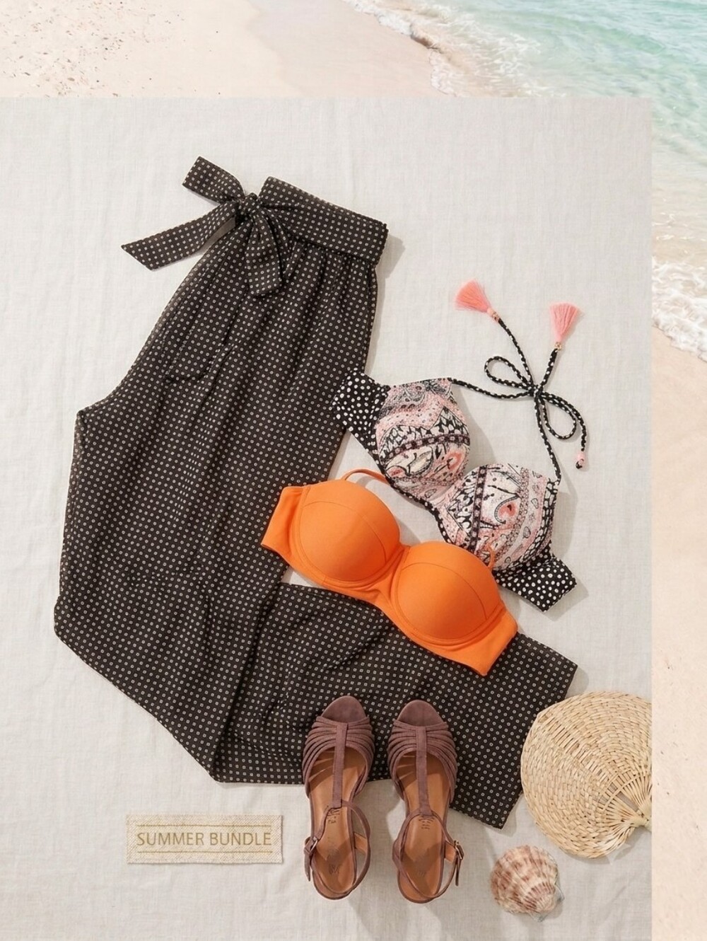 HOT🏖SUm 6BDL Victoria's S Pink/Black Top➕H&MSz8➕OrangeTop➕BlkPant SzM➕2pr Bueno
